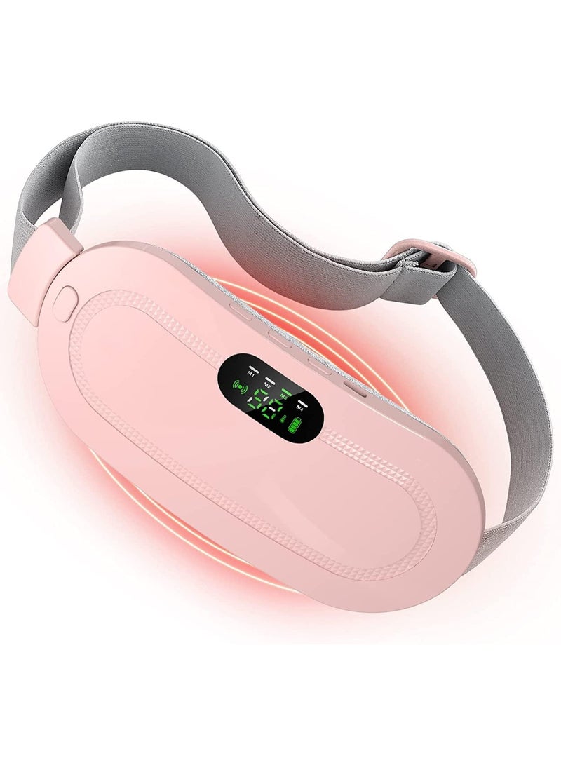 وسادة تدفئة محمولة لاسلكية لتخفيف آلام الدورة الشهرية – حزام تدفئة للبطن والظهر مع 3 مستويات حرارة و4 أوضاع مساج – وسادة حرارية نسائية قابلة للشحن (لون وردي)وسادة تدفئة محمولة لاسلكية لتخفيف آلام الدورة الشهرية – حزام تدفئة للبطن والظهر مع 3 مستويات حرارة و4 أوضاع مساج – وسادة حرارية نسائية قابلة للشحن (لون وردي) - Image 1