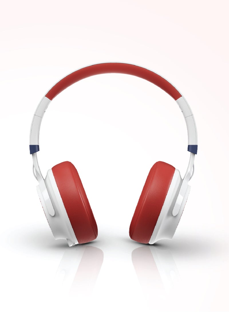 Lycka Fusion PRO Premium Bluetooth Fashionable Headphones, Tuned Equalizer, 40mm Speaker, 50 Hours Longest Playback with 500 mAh Battery (RED) - Image 1