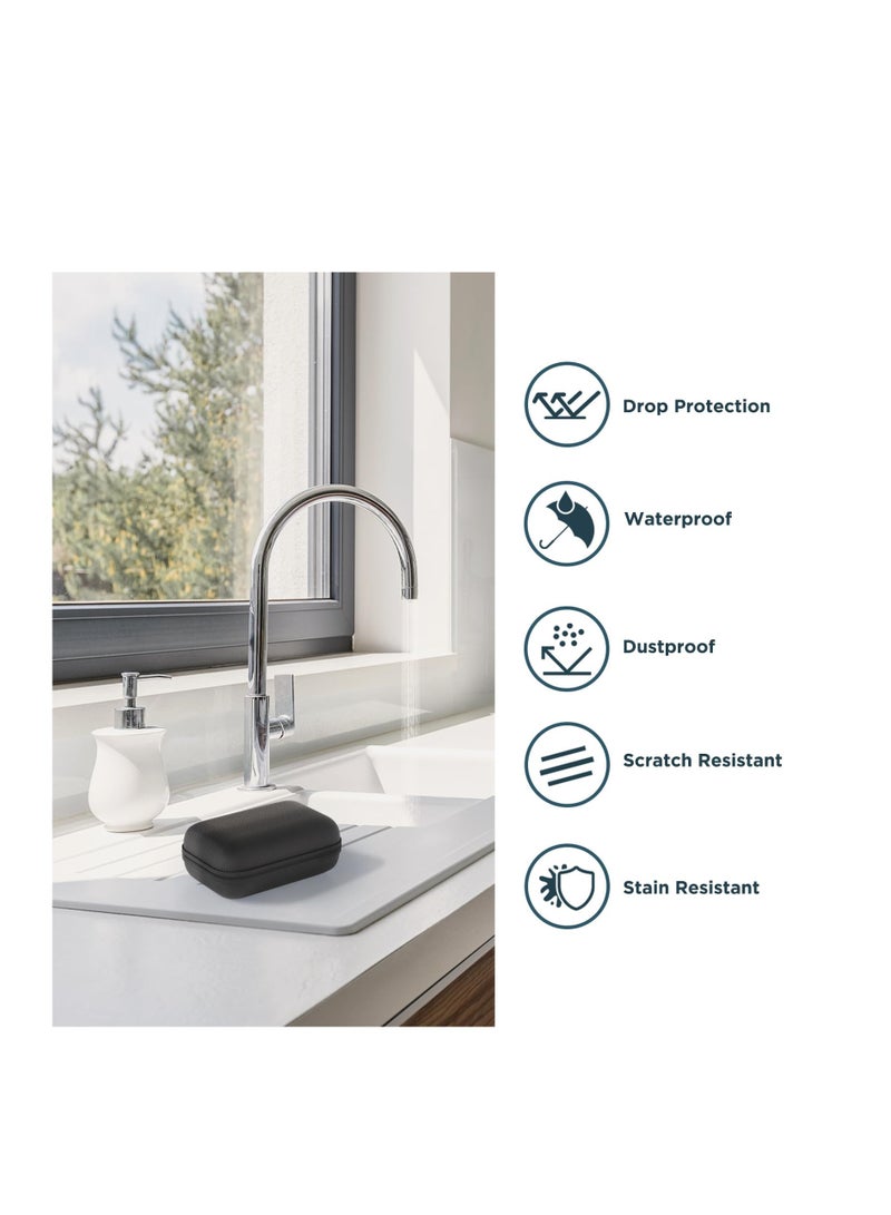 SYOSI Storage Case for Organization Protection of Mini Bluetooth Label Printer, Hard Storage Case Durable Shockproof Waterproof Label Maker Case, Oxford Hard Carrying Case Black (Case Only) - Image 4