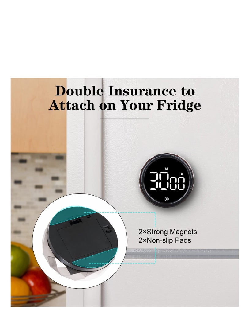 Timer, Magnetic Timer for Classroom Board, Digital Kitchen Timer with Large LED Digital Display for Cooking Fitness Baking Learning Teaching for Children and Seniors - Image 5