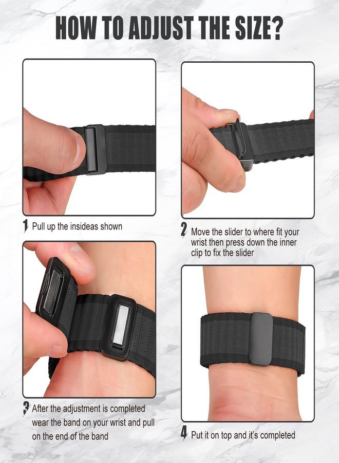 Wowstrap Magnetic Trail Band for Samsung Galaxy Watch Ultra Bands 47mm Men/Women,Lightweight Breathable Soft Fabric Nylon Sport Strap Compatible with Samsung Watch Ultra Band 47 mm Replacement Correa Reloj - Image 2