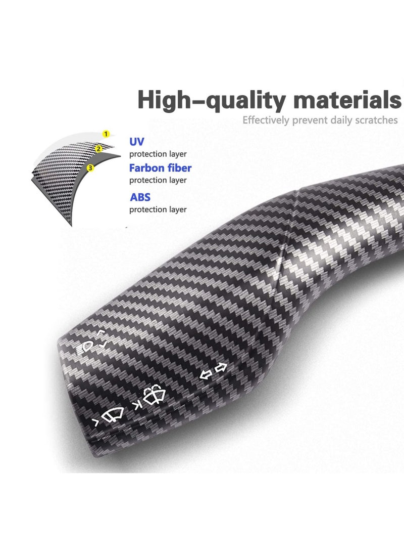 SYOSI Steering Lever Cover for Tesla Model 3 Model Y, Carbon Fiber Steering Lever Cover, Gear Shift Cover Accessories Gear Lever Decorative Cover for Tesla Car - Image 2