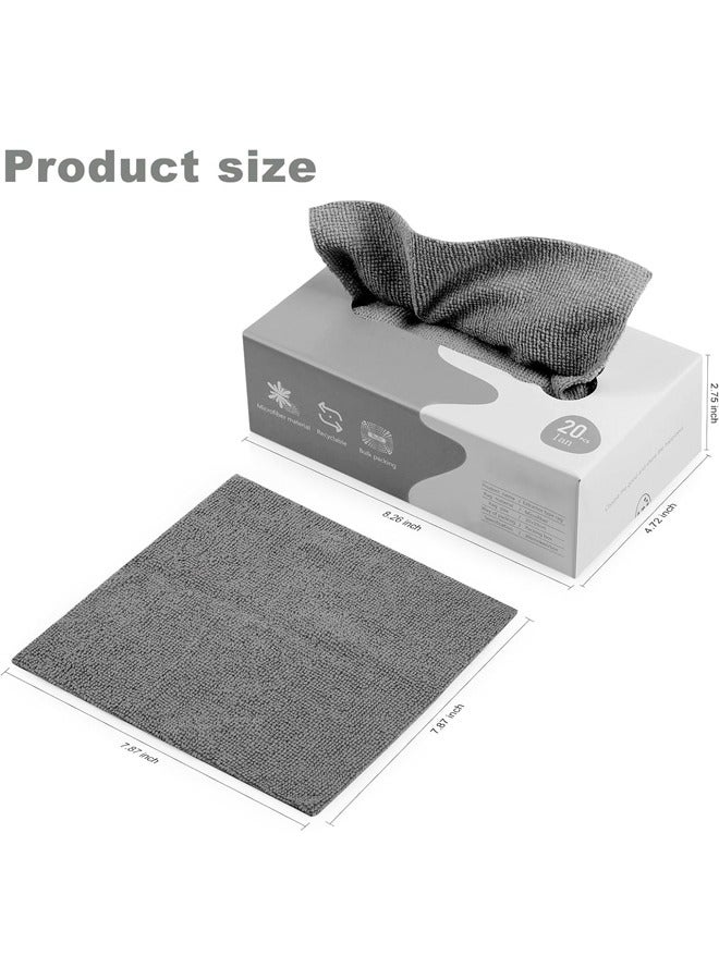 Microfiber Cleaning Towels 20 x 20 cm, Ultra Absorbent Microfiber Cleaning Cloth, Multi-Purpose, Reusable Cleaning Rags for Home, Kitchen Use, Reusable and Washable - Image 2
