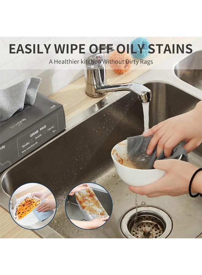 Microfiber Cleaning Towels 20 x 20 cm, Ultra Absorbent Microfiber Cleaning Cloth, Multi-Purpose, Reusable Cleaning Rags for Home, Kitchen Use, Reusable and Washable - Image 5