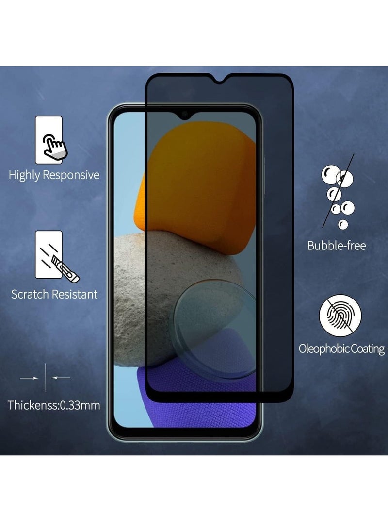 vesus ELTERAZONE Privacy Screen Protector Compatible with Samsung Galaxy A14,Privacy Tempered Glass Screen Protector, Anti-Peep Full Coverage Anti Spy Tempered Glass Film Privacy Protector - Image 2