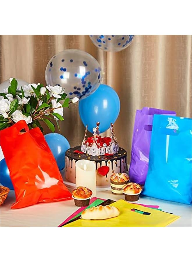 فايلكس أكياس دايا لاستيكية ملوة مع مقض، تستخ للحلوى والدايا في الماسات المختلفة، ألوا زاية، مقاس 98 اش × 138 اش، ماسة للاحتفالات، عوة تحتوي على 100 قطعة، ماركة كاست ويف، اللو: أسود - Image 2