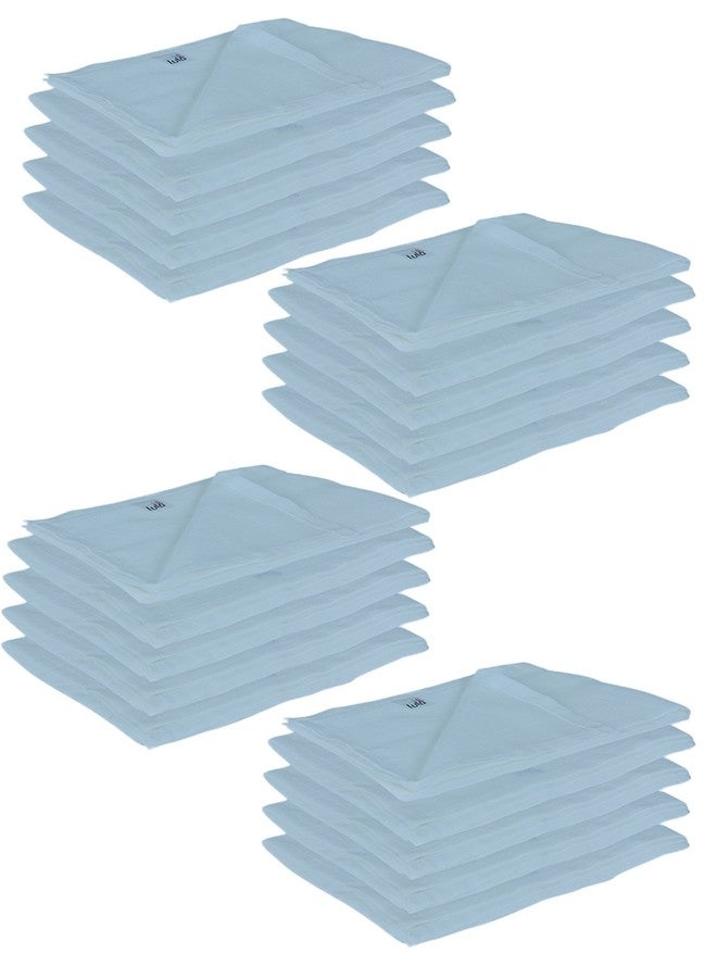 Lula Reusable Lt Blue Muslin Square Napkins (45cm X45Cm) Pack of 20 - Image 1
