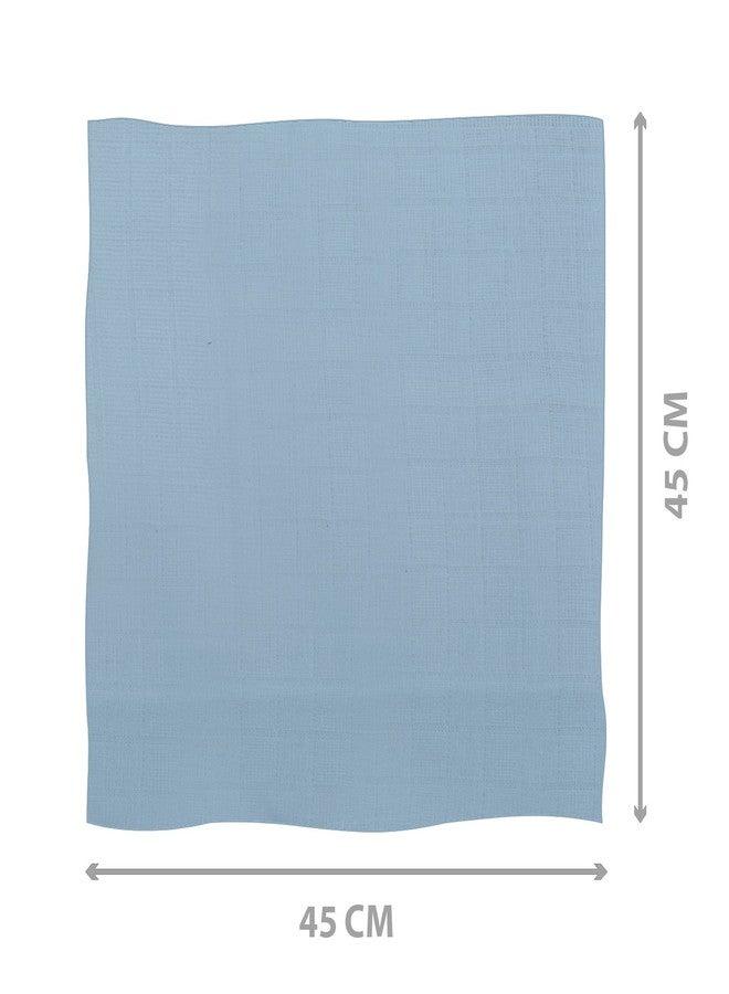 Lula Reusable Lt Blue Muslin Square Napkins (45cm X45Cm) Pack of 20 - Image 5