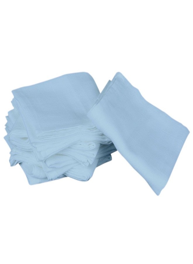 Lula Reusable Lt Blue Muslin Square Napkins (45cm X45Cm) Pack of 20 - Image 2
