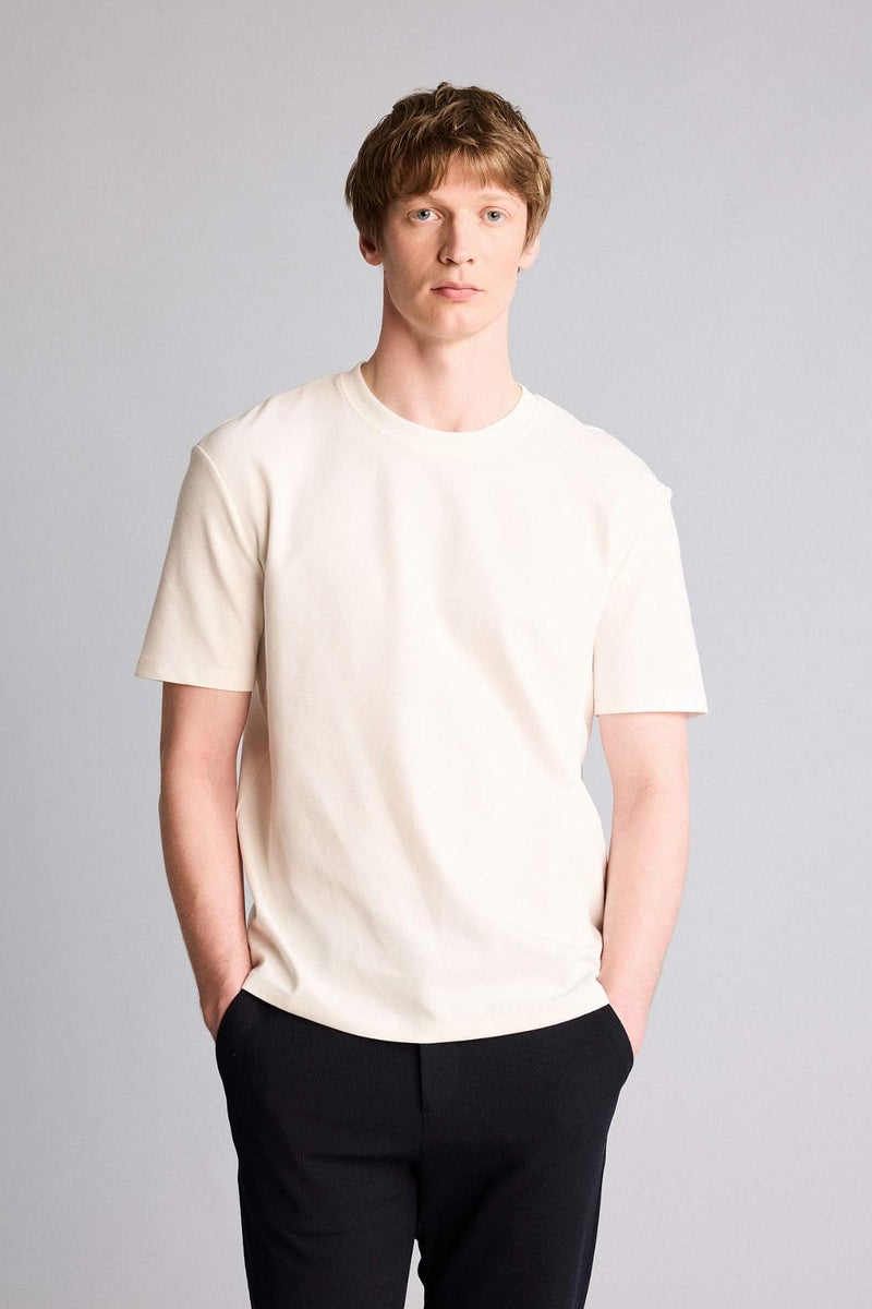 DeFacto Cross Woven Basic T-Shirt - Image 1