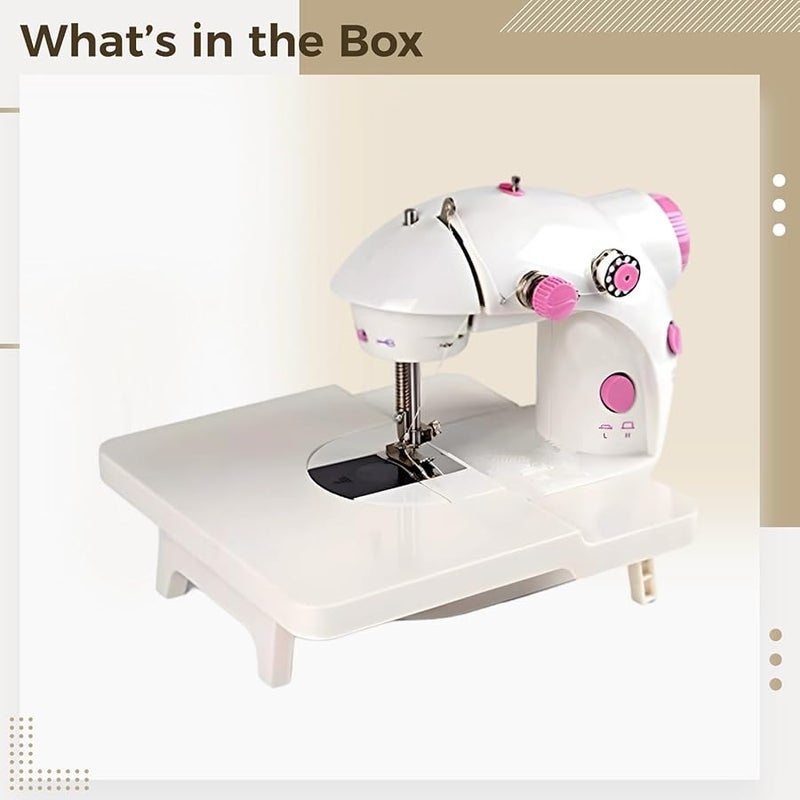 Portable Sewing Machine For Beginners With Dual Speed LED Light And Extension Table - Image 4