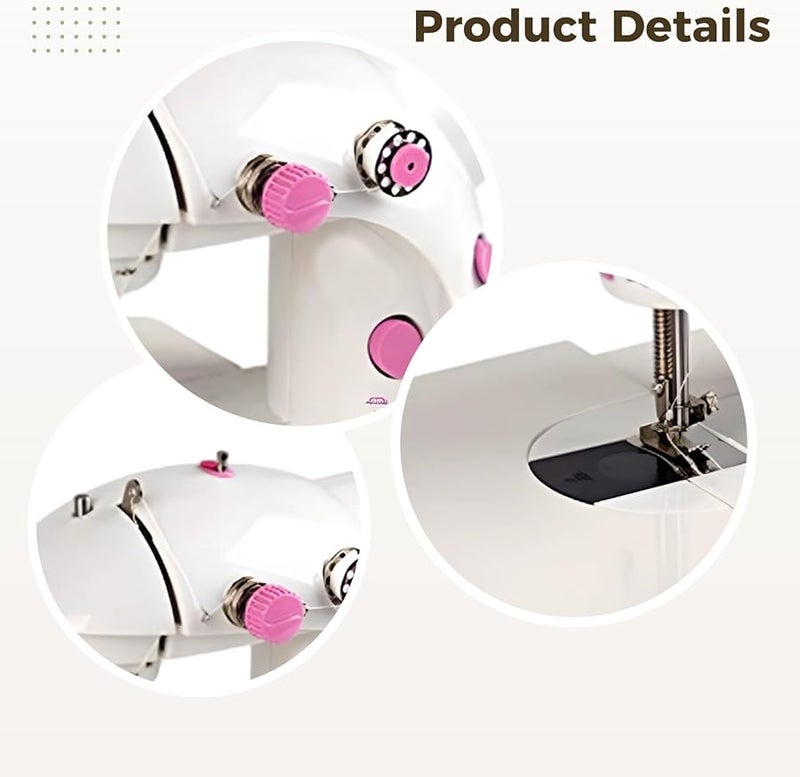 Portable Sewing Machine For Beginners With Dual Speed LED Light And Extension Table - Image 3