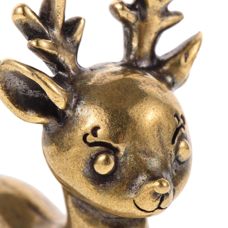 Brass Deer Statue Brass Animal Decoration Vintage Deer Statue Small Brass Decoration - Image 5