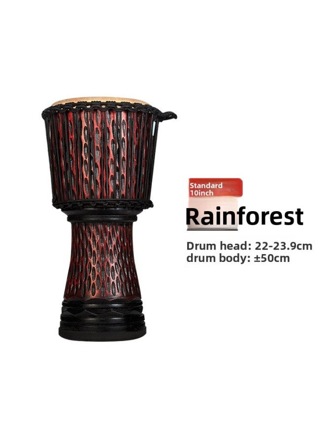 Somali Goat African Drum For Adults and Children Beginners Hand Drum Professional Performance Teaching Drum Professional 10inch rainforest - Image 1