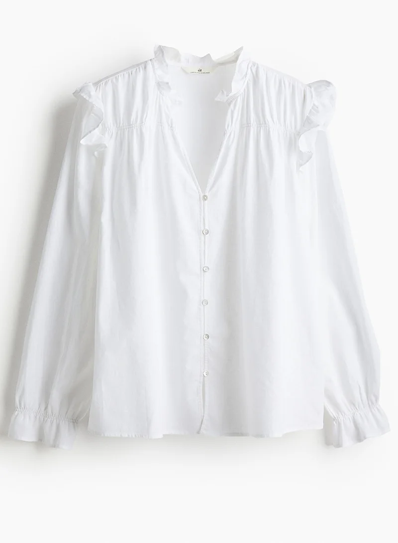 H&M Linen-Blend Blouse