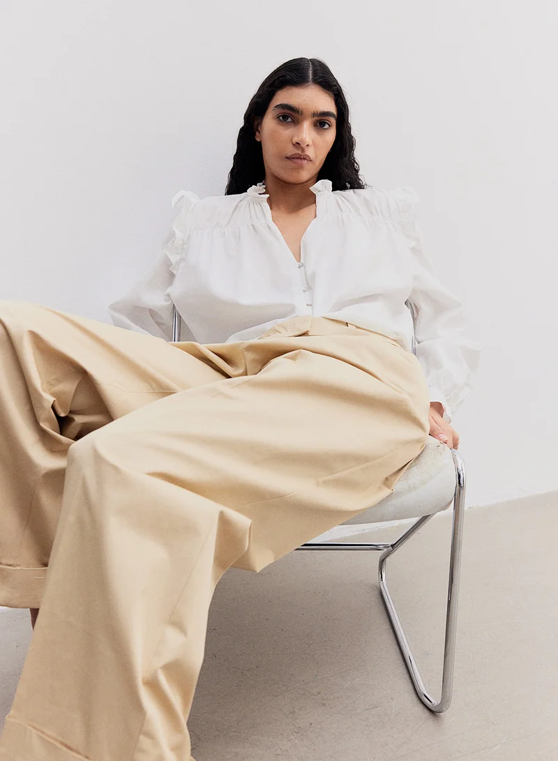 H&M Linen-Blend Blouse