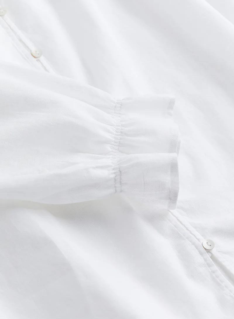 H&M Linen-Blend Blouse