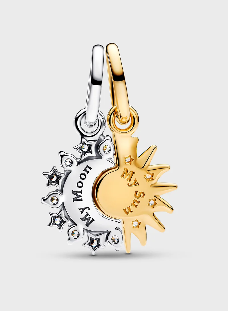 باندورا Splittable Sun & Moon Dangle Charm