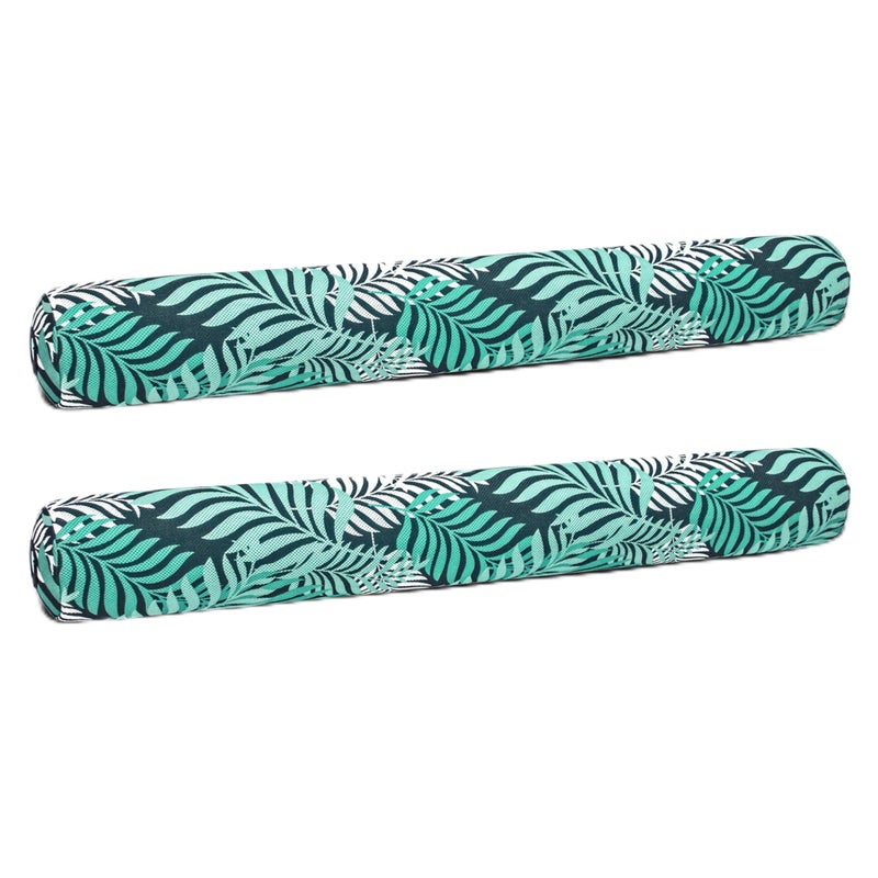 Aqua Leisure Aqua Oversized Inflatable Pool Noodle 2 Pack Soft Mesh Jumbo Noodle Pool Float TealWhite Fern - Image 2