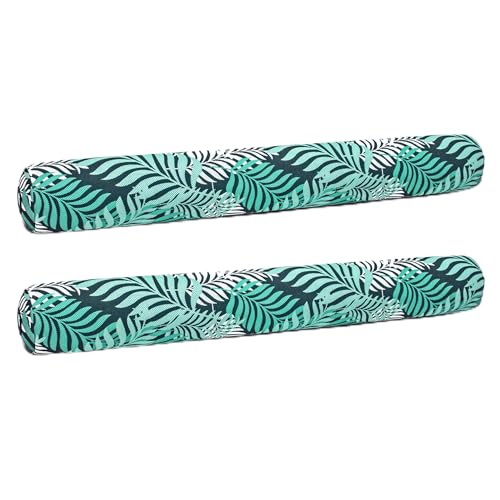 Aqua Leisure Aqua Oversized Inflatable Pool Noodle 2 Pack Soft Mesh Jumbo Noodle Pool Float TealWhite Fern - Image 1