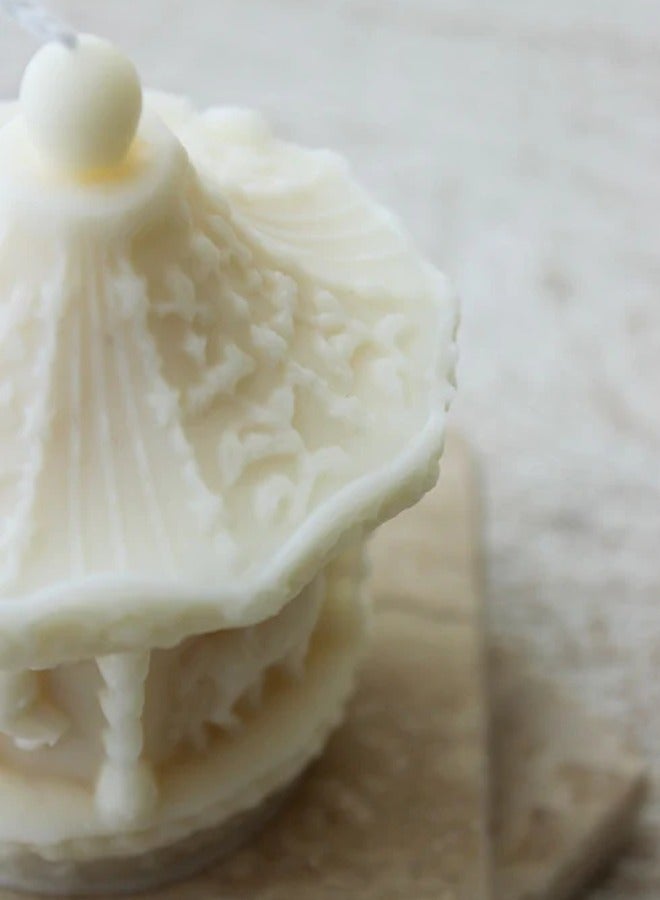 Joyful Carousel Sculptural Candle – Vintage Inspired Decorative Wax Candle - Image 2