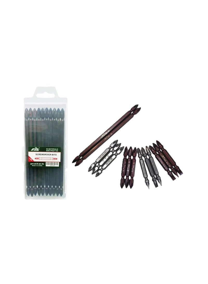 FIT Double Ended Phillips Screwdriver Bit PH2 – Pack of 10 Pieces – Durable & Precise
