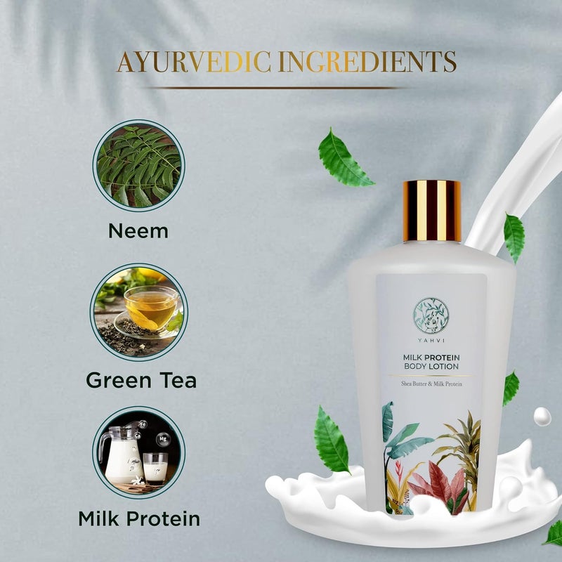 Yahvi Milk Protein Body Lotion Moisturizer Enriched With Shea Butter Aloe Vera Gel  Vitamin E Hydrating Body Lotion for Women 250ml - Image 4