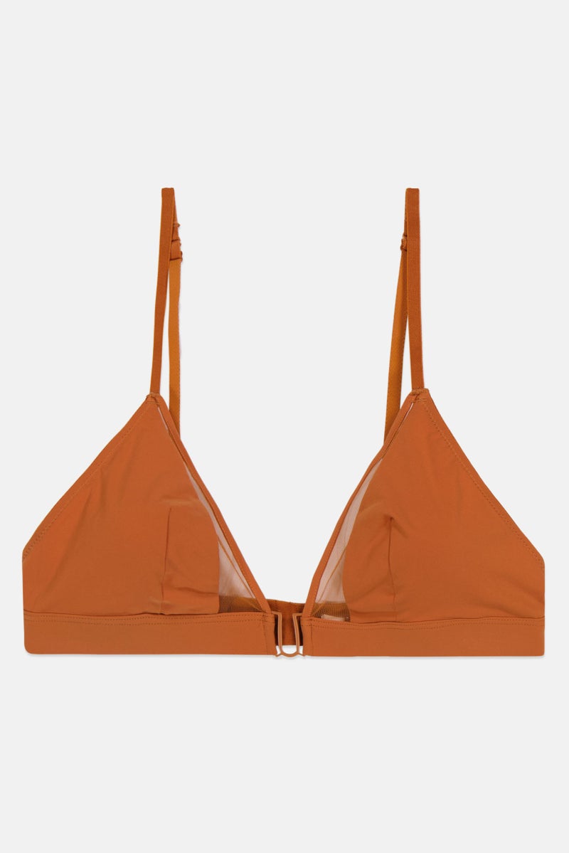 Etam Women Non Padded Wireless Triangle Bra, Light Brown  - Image 1