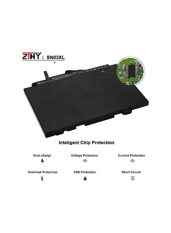 ZTHY 11.4V Sn03Xl St03Xl Laptop Battery For Hp Elitebook 820 G3 G4 725 G3 G4 Series Sn03044Xl Hstnn-Db6V Hstnn-Ub6T 800514-001 800232-241 800232-271 800232-541 - Image 3