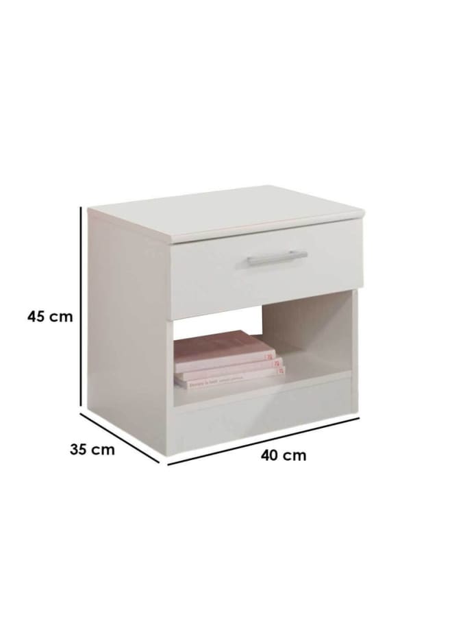 ريترو كومود مودرن 40سم – أبيض - Image 2