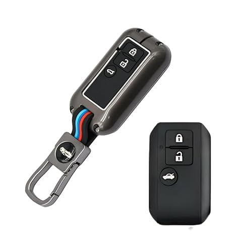 Cri8Hub Metal Silicon Key Cover Compatible with Maruti Suzuki jimny Baleno Grand Vitara XL6 Swift New Brezza Ertiga Dzire 3 Button Smart Key Special Feature Visibilitye in Low-Ligh Conditions - Image 2