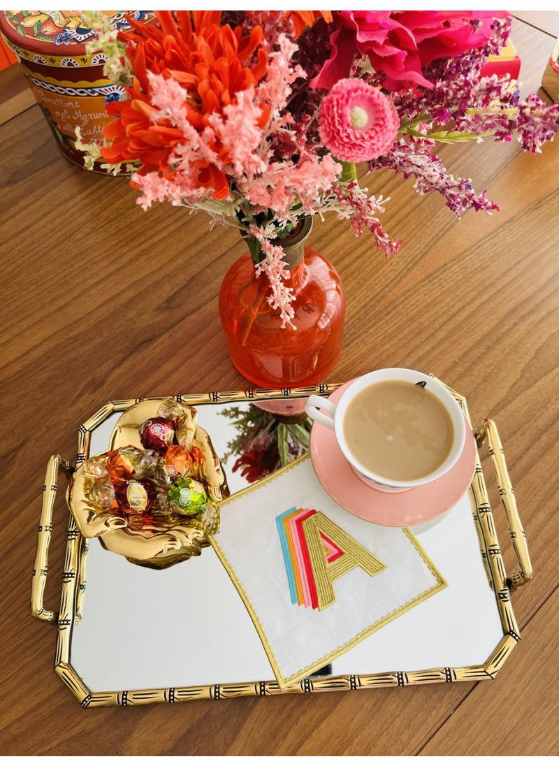Ge Living Rainbow A Letter Cocktail Napkin (1 Piece)  - Image 4