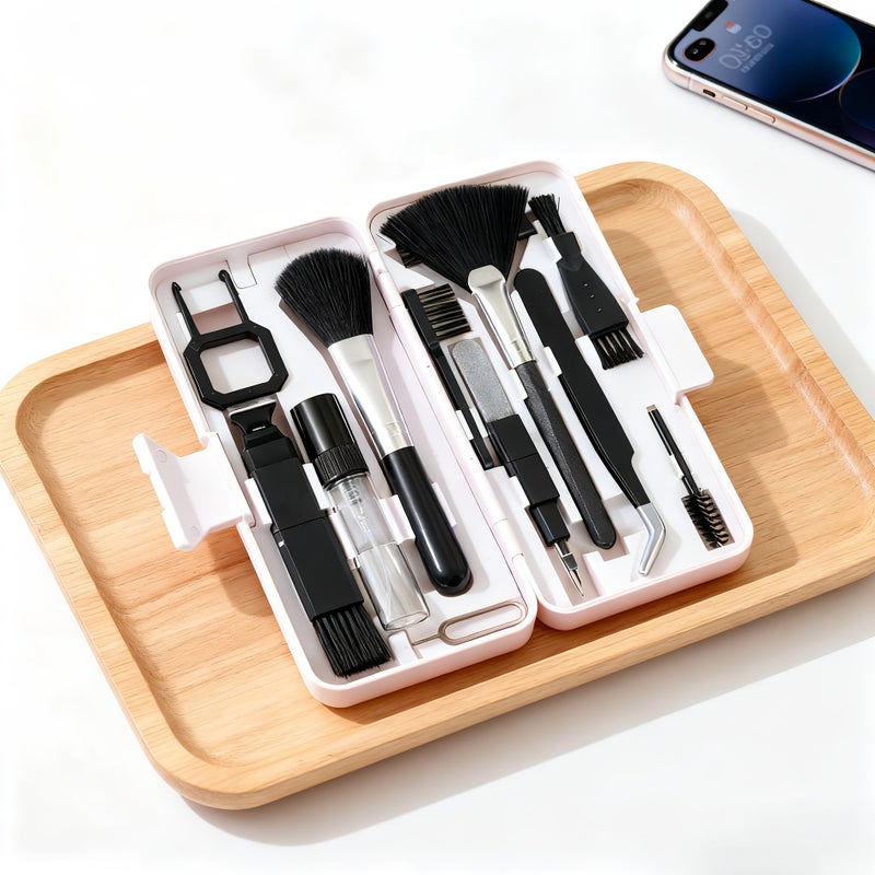 9-in-1 Multi-Functional Cleaning Tool for Keyboards, Headphones, Phones, Computer Screens, and Deep-Cleaning Camera Lenses
