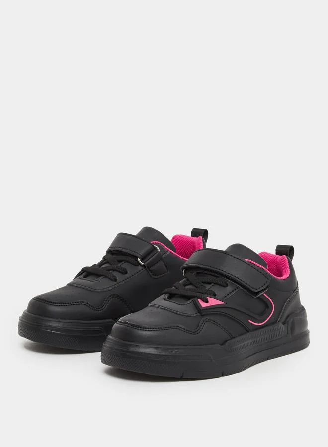 Styli Styli Panelled Sneakers with Hook and Loop Closure