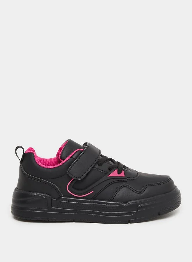 Styli Styli Panelled Sneakers with Hook and Loop Closure