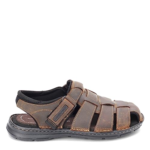 Rockport Men's Darwyn Fishermen Sandal, Brown II Leather, 8.5 W US - Image 2