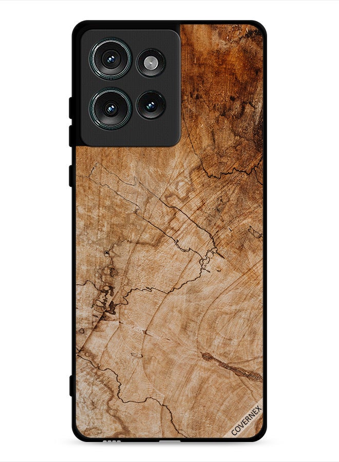 Covernex Motorola Edge 50 Protective Case Cover Vintage Wooden Pattern - Image 1