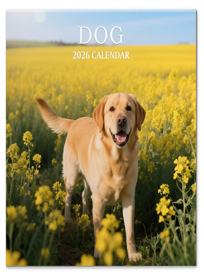 VALOME 2026 Calendar, Wall Calendar 2026, Dogs 12 Month Wall Calendars (Jan - Dec 2026) 12" x 24" Opened, Hanging Monthly Calendar Thick Paper for Kids Family Adults Office Home - Image 1