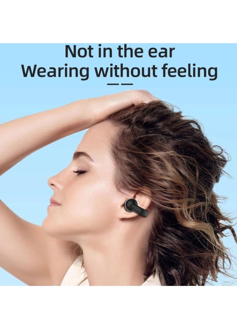 Bluetooth 5.4Wireless Earbuds Ear Clip Bone Conduction Headphones Sport-Head(Khaki) - Image 4