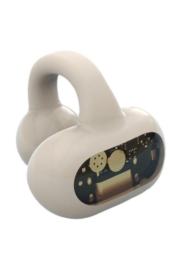 Bluetooth 5.4Wireless Earbuds Ear Clip Bone Conduction Headphones Sport-Head(Khaki) - Image 2