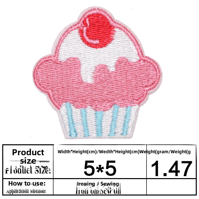 Embroidered Patches for Ice Cream Candy Cake 1093