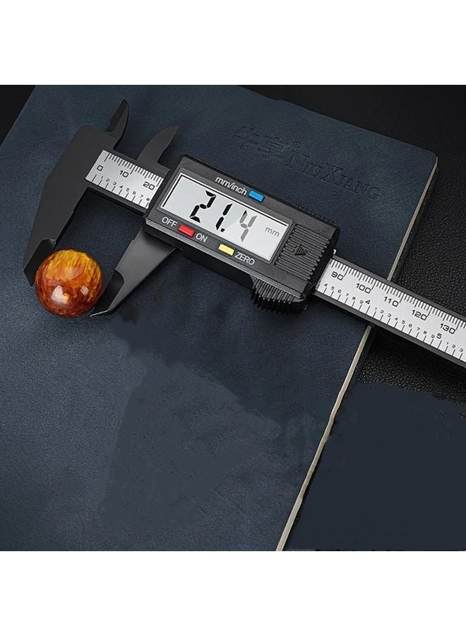 الفرجار الرقمي الأسود مع شاشة LCD لقياس البوصة والميليمتر - Image 2