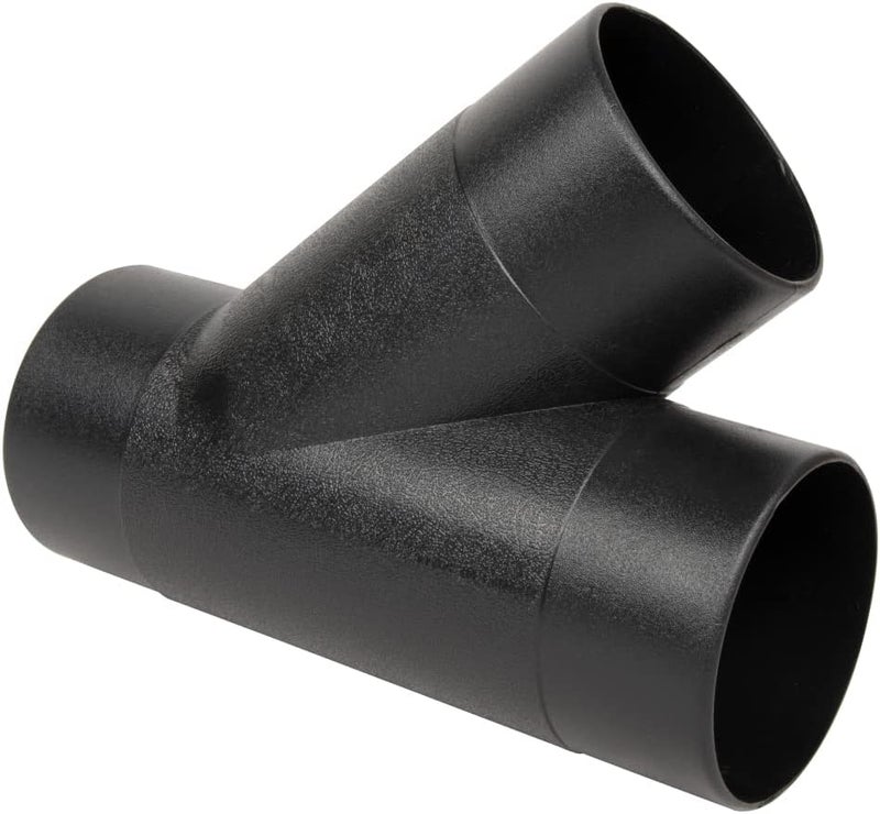 POWERTEC 70106 4-Inch Y-Fitting Dust Collection Hose Connector - Durable ABS Plastic, Black - Image 1