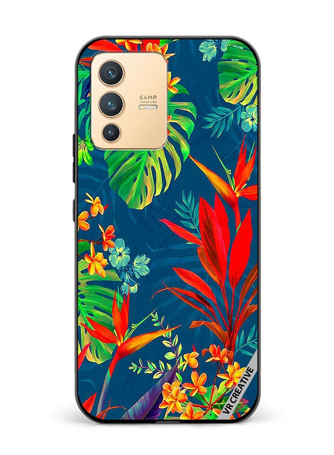 VR CREATIVE Protective Case Cover For Vivo V23 5G Flower Design Multicolour - Image 1