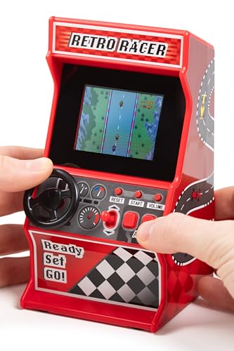 Thumbs Up Orb - Mini Arcade Racing Machine: Handheld Console with 30 Pre-Loaded 8-Bit Games, 2.4" LCD Screen, Steering Wheel, Gear Stick, Control Buttons, Games Console - Image 1