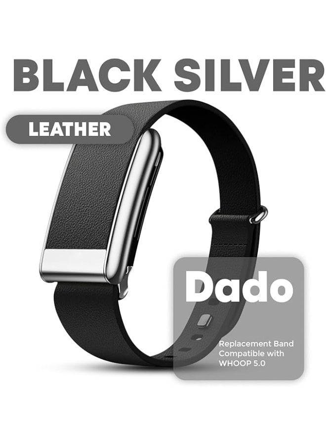 Dado Luxe Tapered Leather Replacement Band Compatible with WHOOP 5.0, One, Peak, and Life Fitness Tracker – Durable & Comfortable | Not for Whoop Gen 4 - Image 4