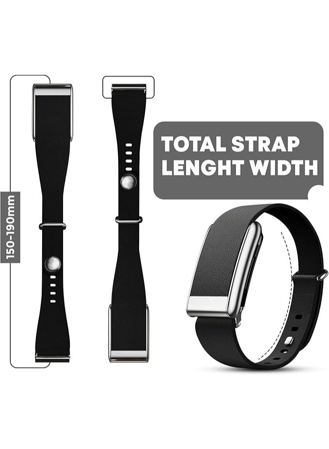 Dado Luxe Tapered Leather Replacement Band Compatible with WHOOP 5.0, One, Peak, and Life Fitness Tracker – Durable & Comfortable | Not for Whoop Gen 4 - Image 2