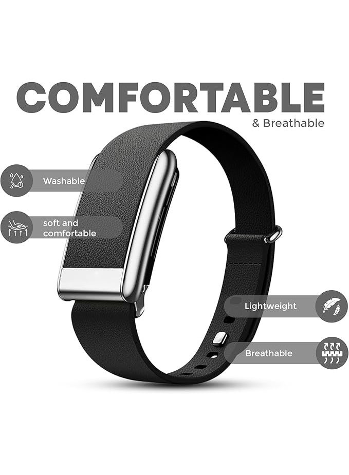 Dado Luxe Tapered Leather Replacement Band Compatible with WHOOP 5.0, One, Peak, and Life Fitness Tracker – Durable & Comfortable | Not for Whoop Gen 4 - Image 3