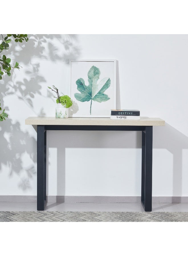 Home Box Iris Console Table - Beige and Black - Image 1