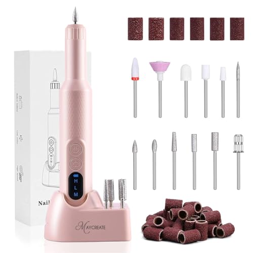 MAYCREATE® Cordless Nail Drill Machine with Drill Bit Kit Professional Adjustable Nail Machine for Gel,Extension,Salon Electric Manicure Pedicure Kit - Image 1